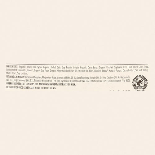 Clif Bar - Organic Chocolate Brownie - Case of 12 - 2.4 oz - Back