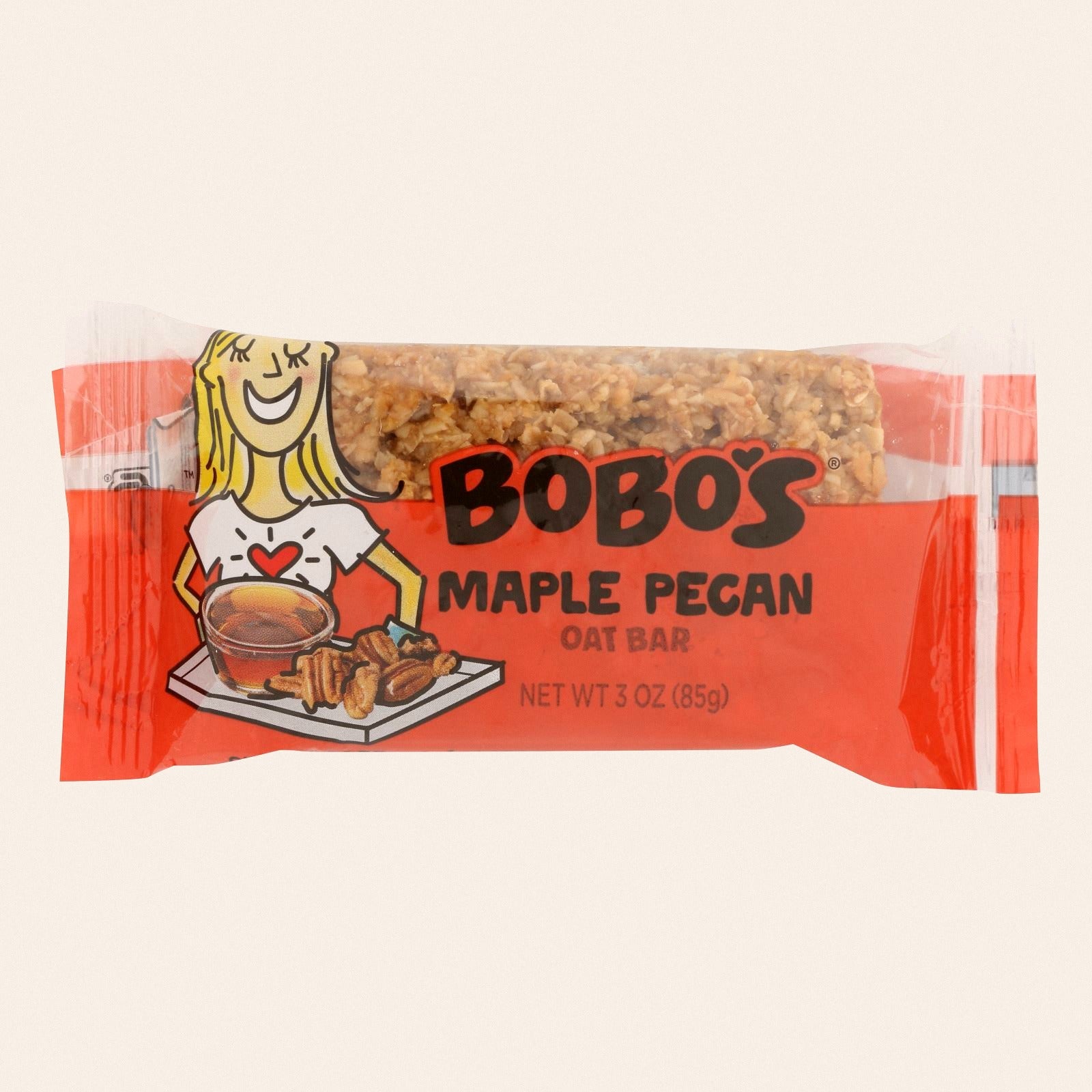 Bobo's Oat Bars - All Natural - Gluten Free - Maple Pecan - 3 oz Bars - Case of 12 - Front