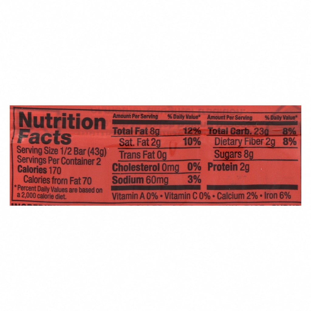 Bobo's Oat Bars - All Natural - Gluten Free - Maple Pecan - 3 oz Bars - Case of 12 - Nutrition Facts
