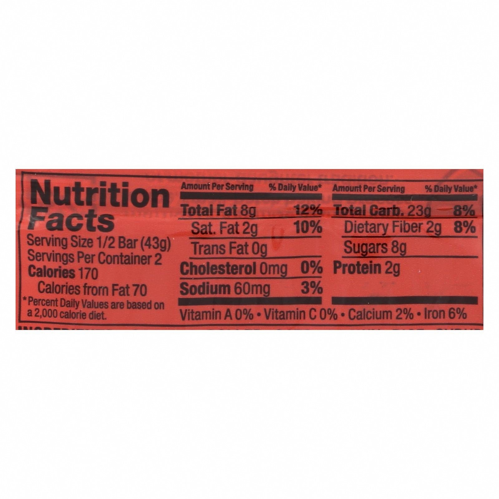 Bobo's Oat Bars - All Natural - Gluten Free - Maple Pecan - 3 oz Bars - Case of 12 - Nutrition Facts