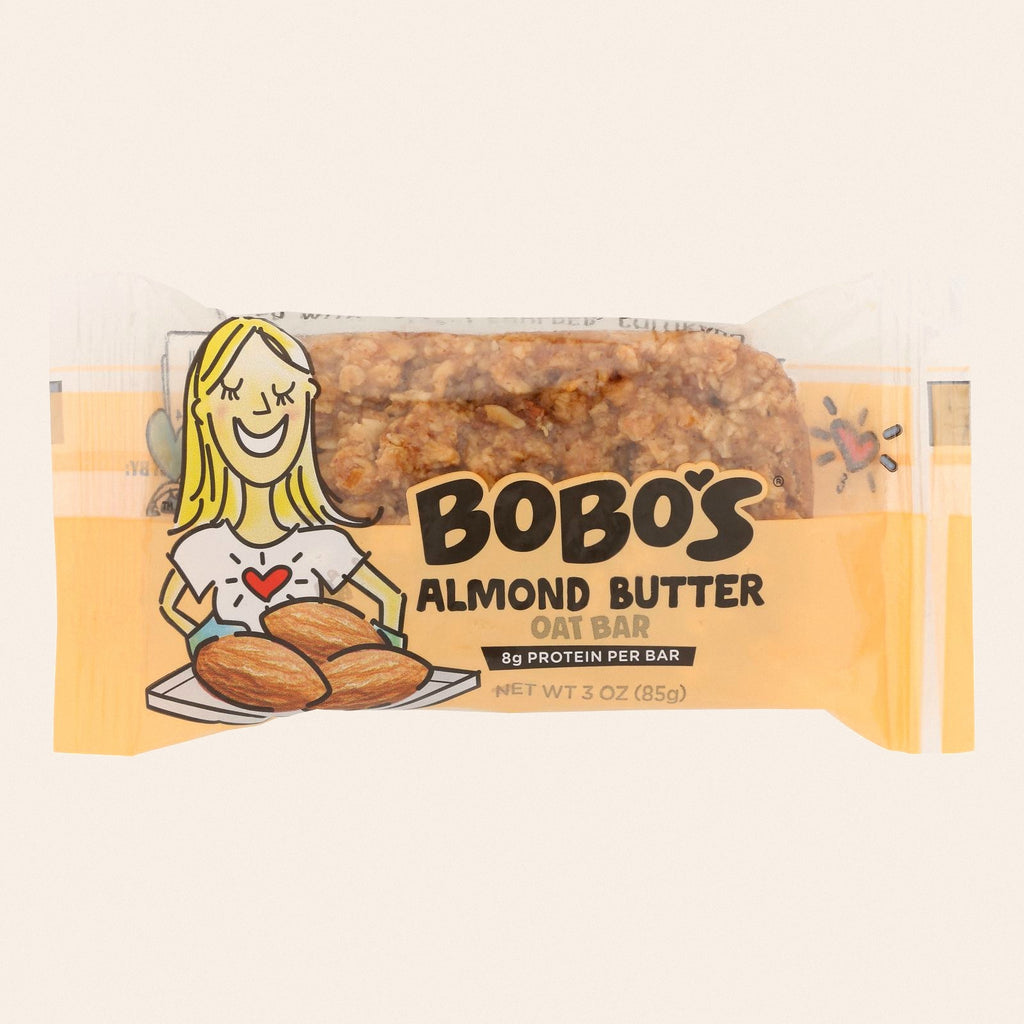 Bobo's Oat Bars - All Natural - Almond - 3 oz Bars - Case of 12 - Front