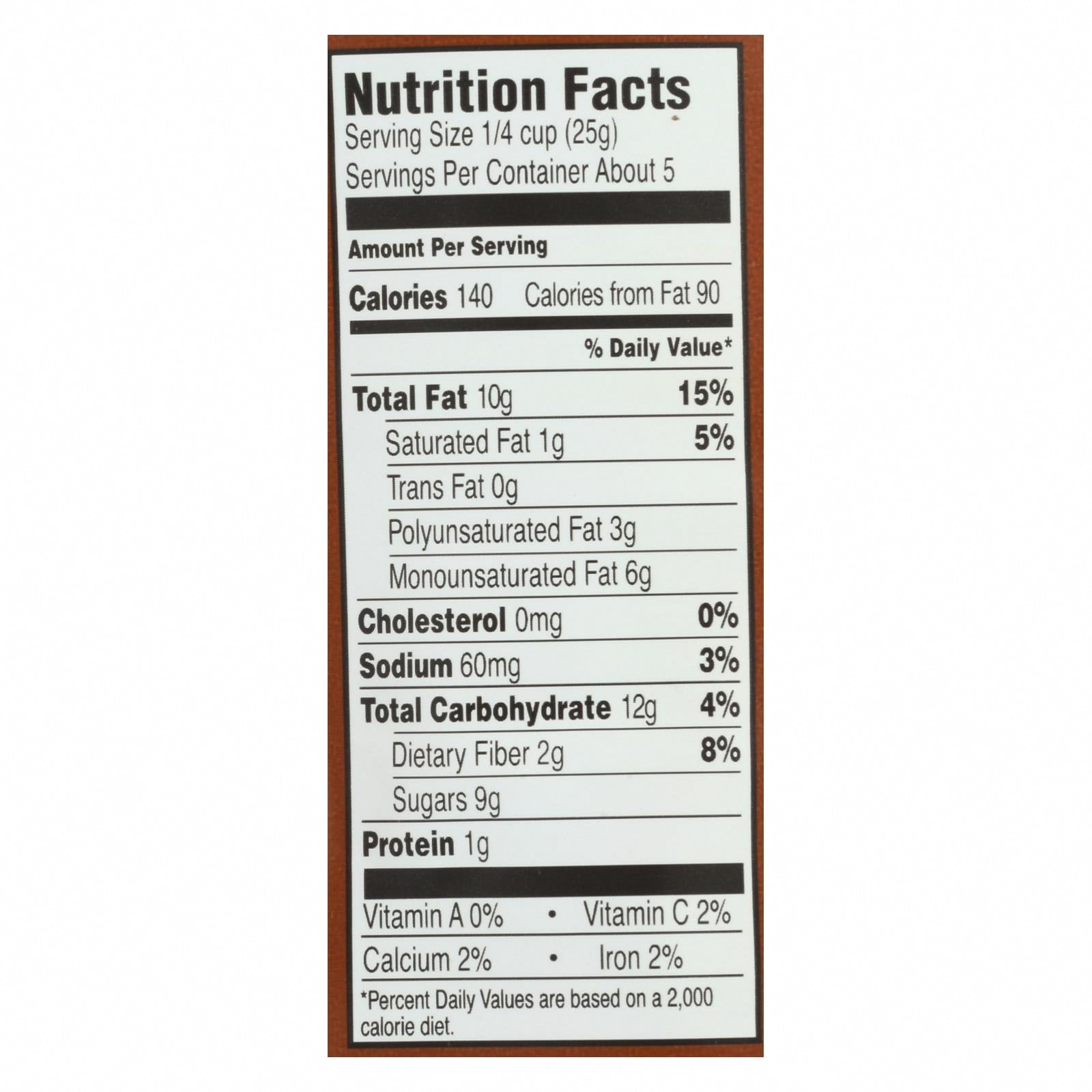 Sahale Snacks Valdosta Pecans Glazed - Mix - Case of 6 - 4 oz. - Nutrition Facts