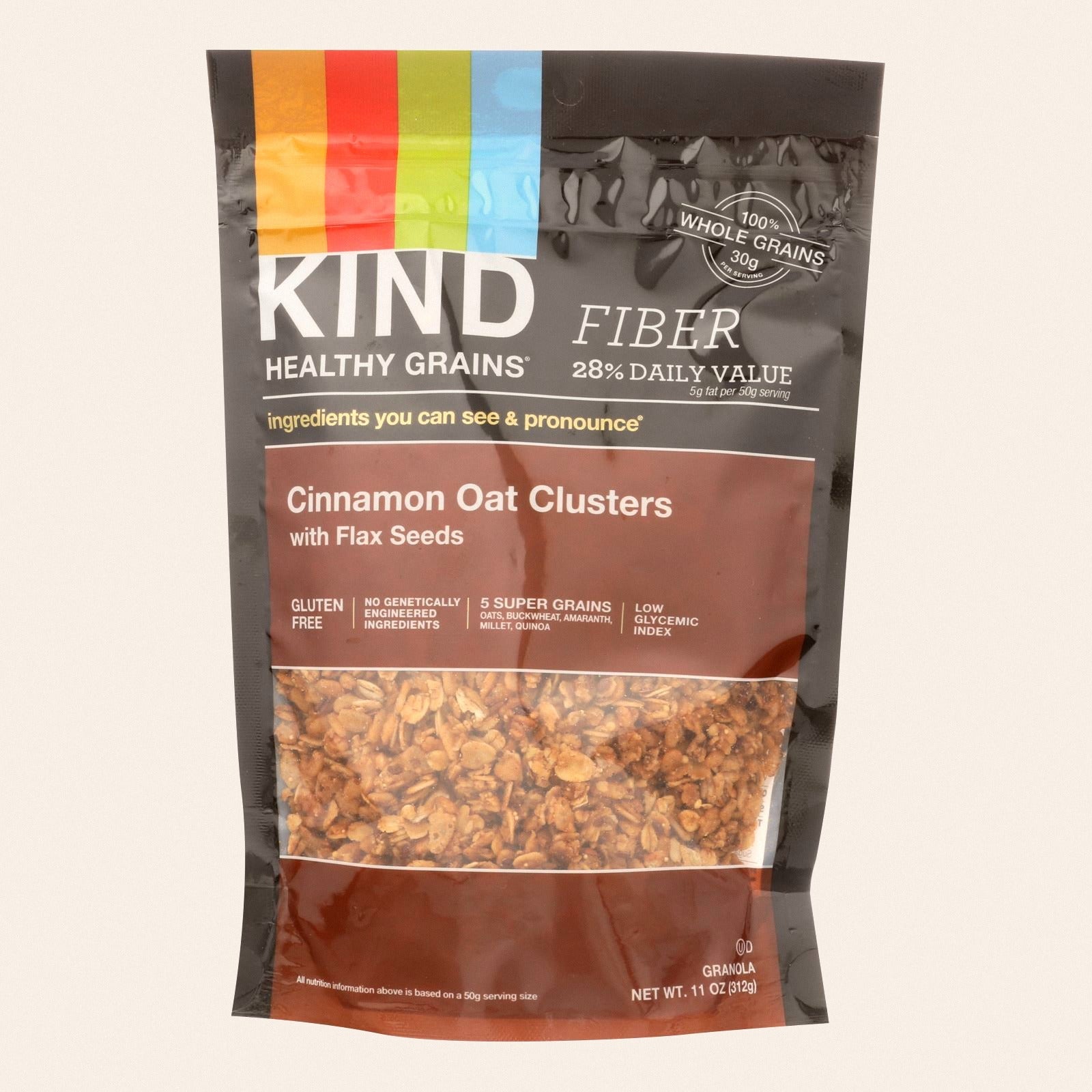 Kind Healthy Grains Cinnamon Oat Clusters with Flax Seeds - 11 oz - Case of 6 - Front