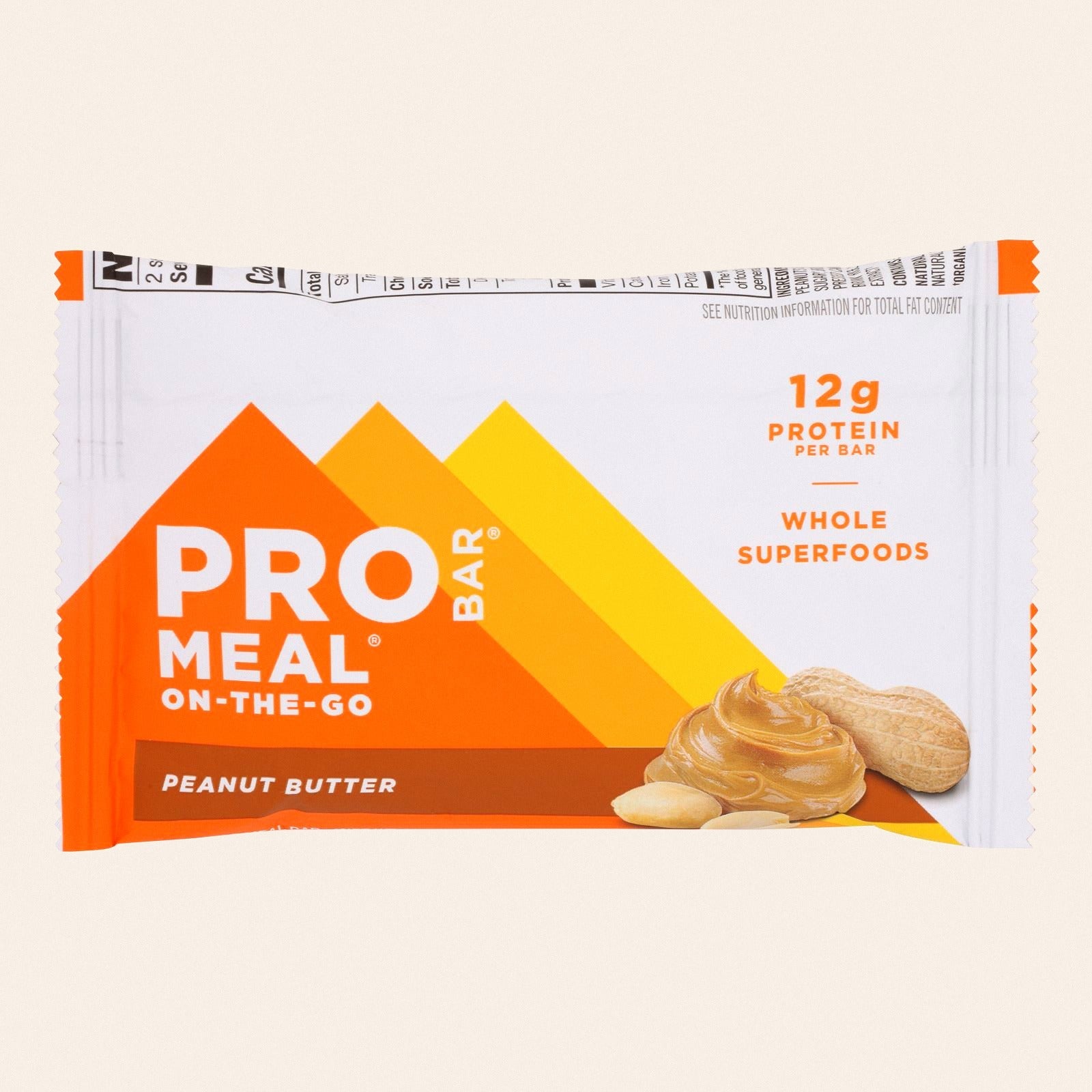 Probar Organic Peanut Butter Bar - Case of 12 - 3 oz - Front