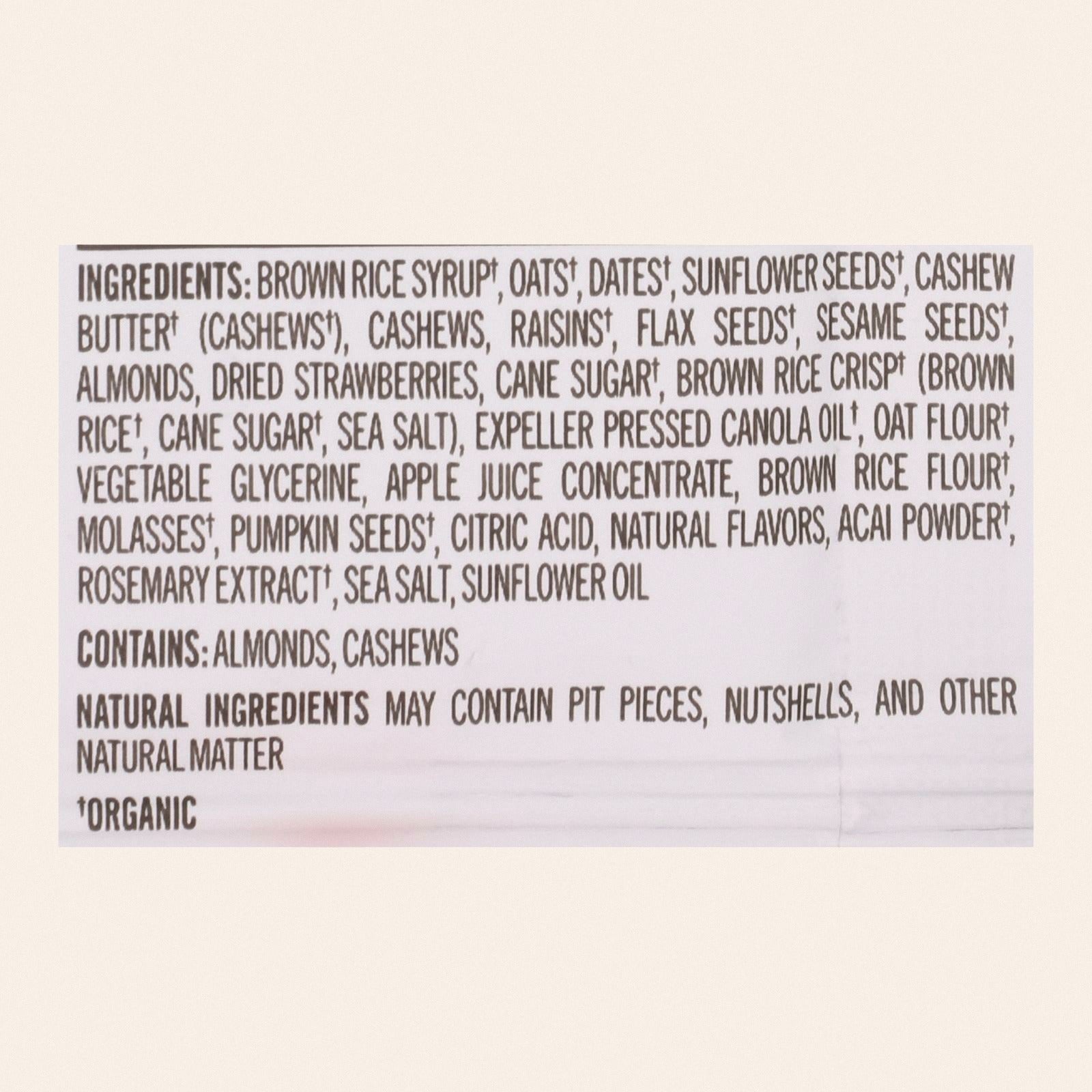 Probar Organic Superfruit Slam Bar - Case of 12 - 3 oz - Back