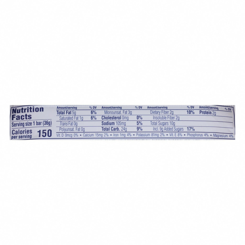 Clif Bar Organic Clif Kid Zbar - Iced Oatmeal Cookie - Case of 18 - 1.27 oz Bars - Nutrition Facts
