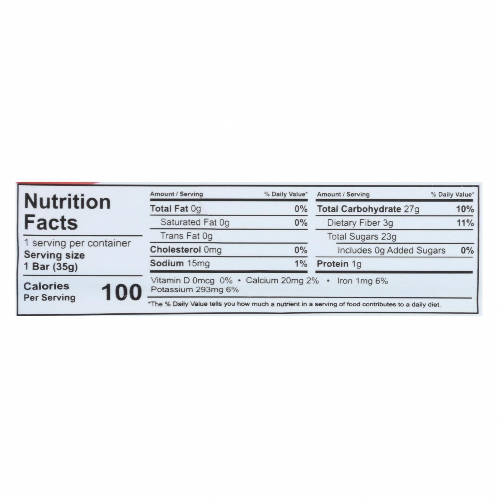 That's It Fruit Bar - Apple and Apricot - Case of 12 - 1.2 oz - Nutrition Facts