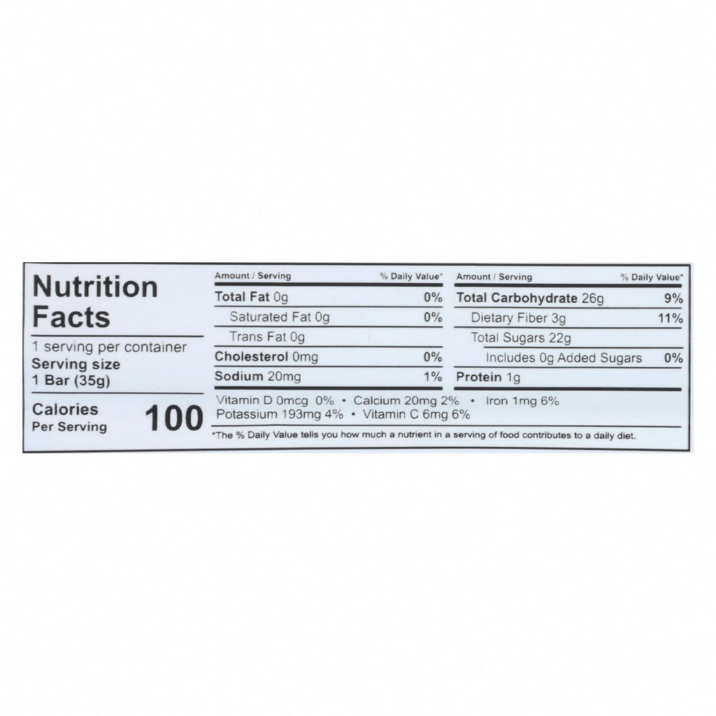 That's It Fruit Bar - Apple and Cherry - Case of 12 - 1.2 oz - Nutrition Facts