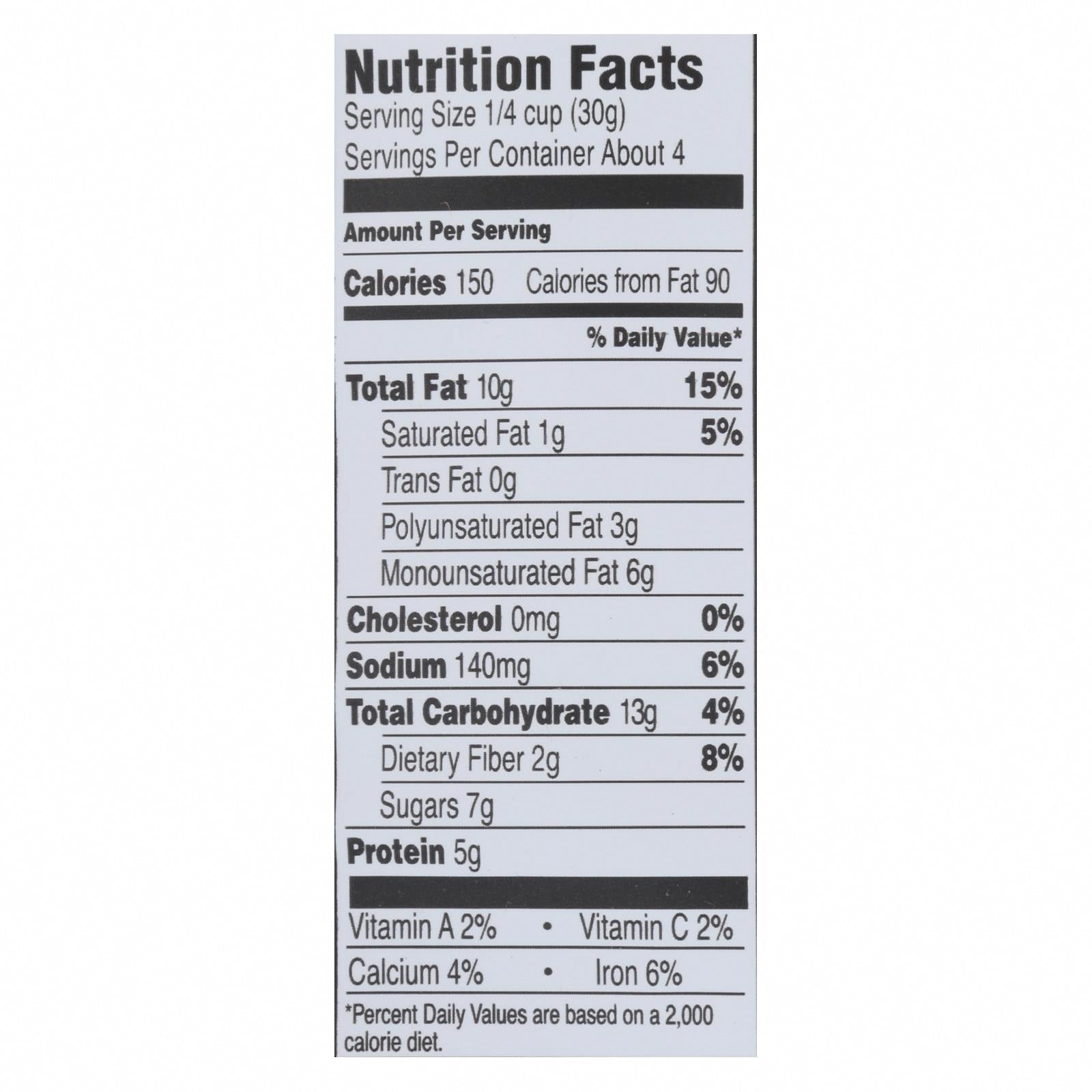 Sahale Snacks Premium Blend Pistachio - Pomegranate - Case of 6 - 4 oz. - Nutrition Facts