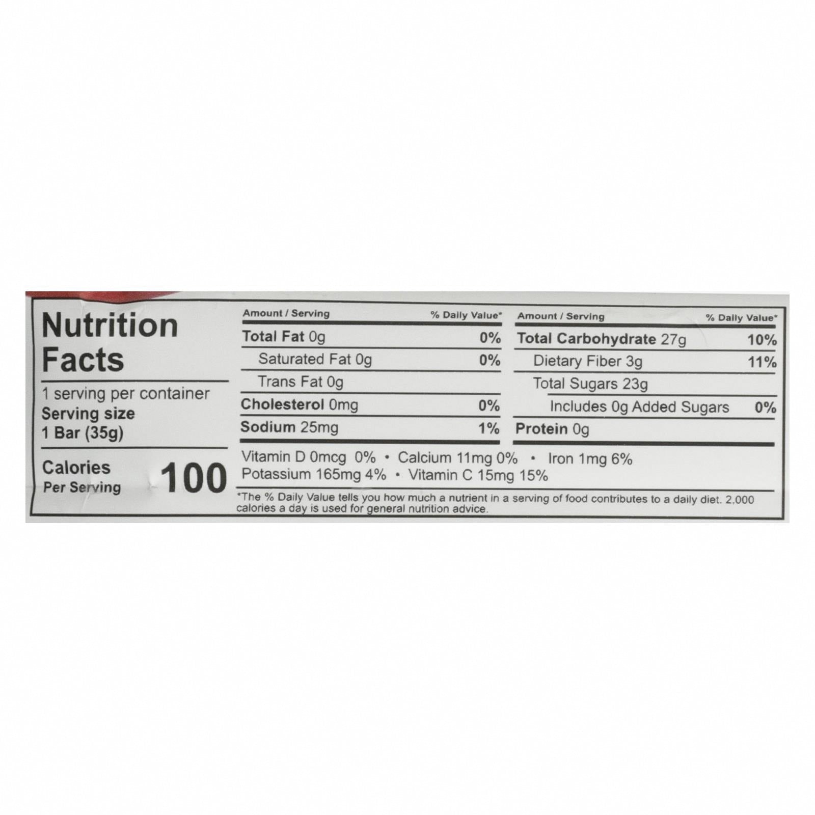That's It Fruit Bar - Apple and Mango - Case of 12 - 1.2 oz - Nutrition Facts