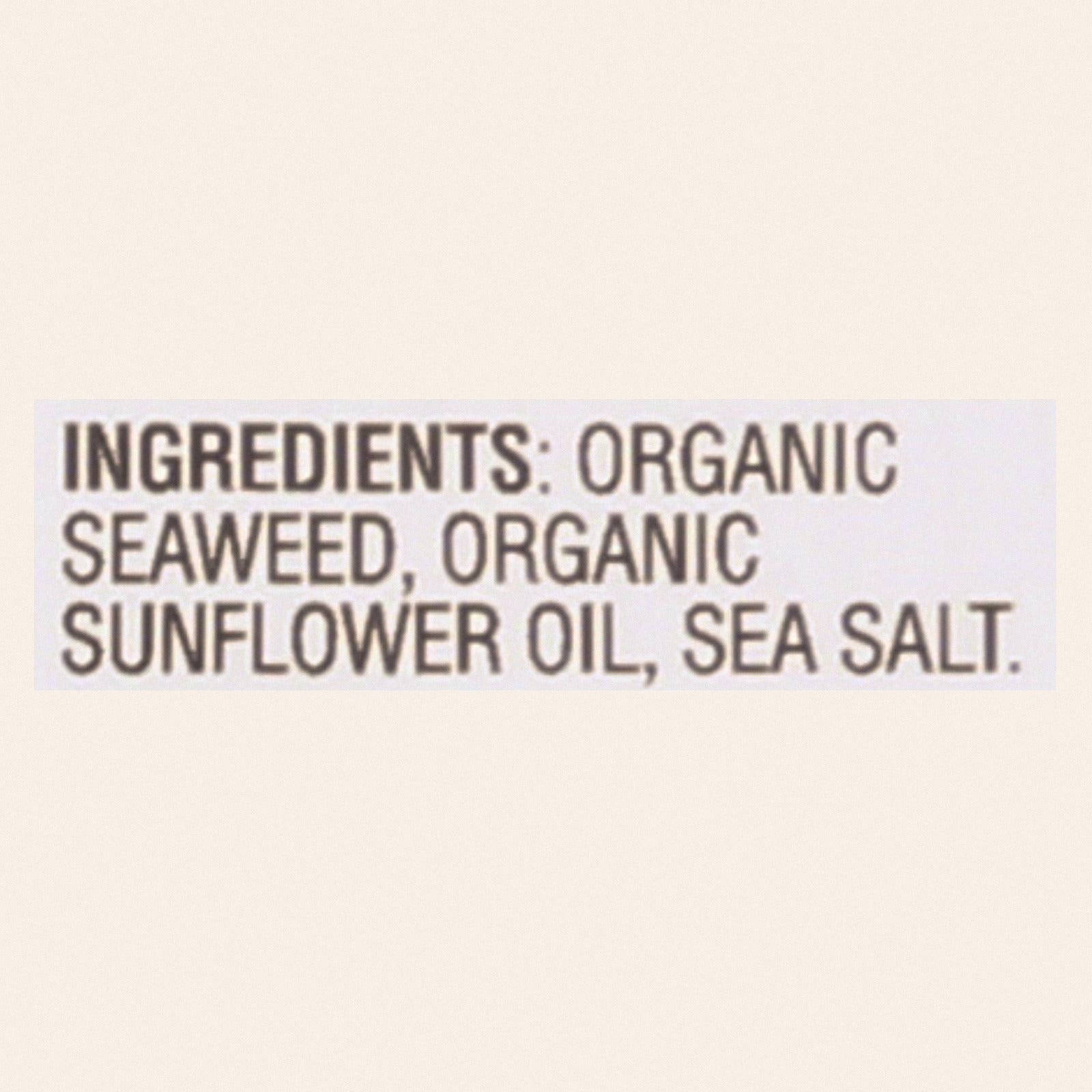 Gimme Organic Seaweed Chips - Sea Salt - Case of 12 - 0.35 oz. - Back