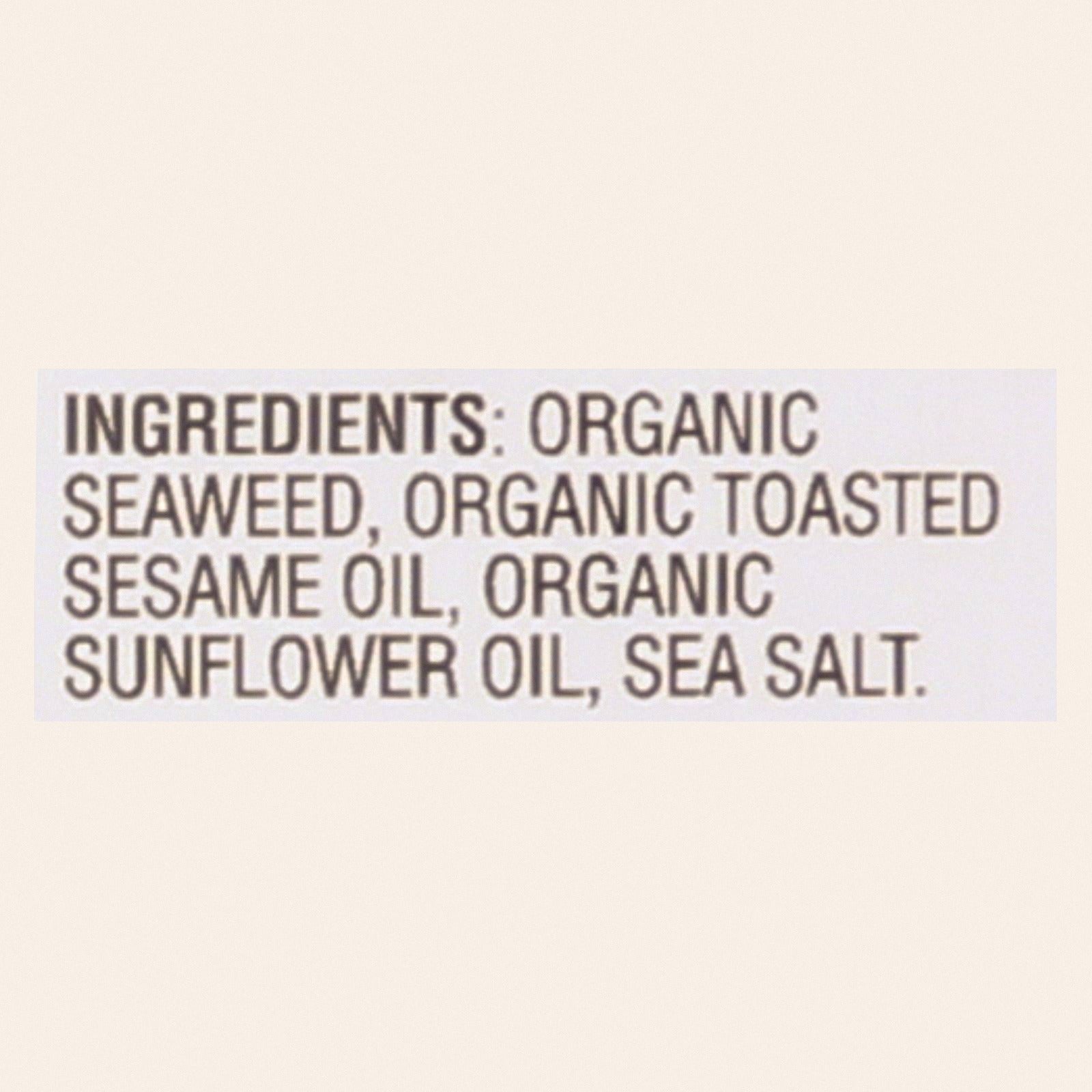 Gimme Organic Roasted - Sesame - Case of 12 - 0.35 oz. - Back