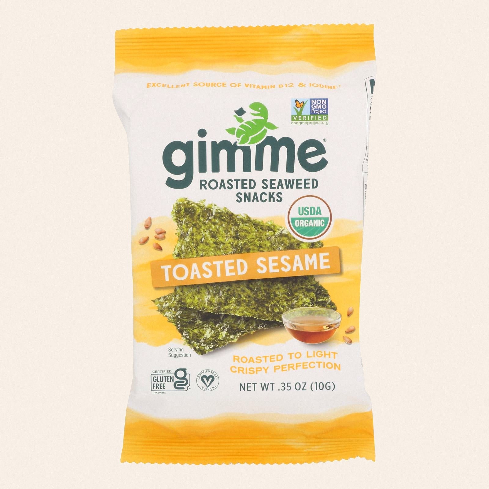 Gimme Organic Roasted - Sesame - Case of 12 - 0.35 oz. - Front
