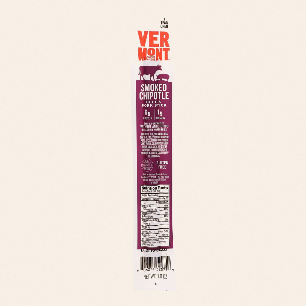 Vermont Smoke And Cure Real Sticks - Chipotle - 1 oz - Case of 24 - Front
