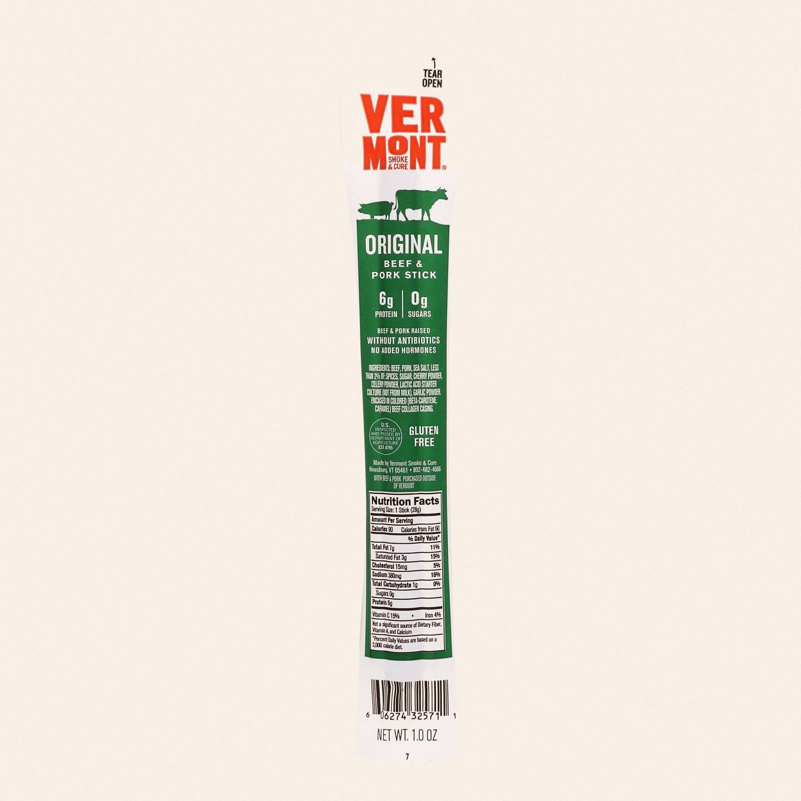 Vermont Smoke And Cure Real Sticks - Cracked Pepper - 1 oz - Case of 24 - Front