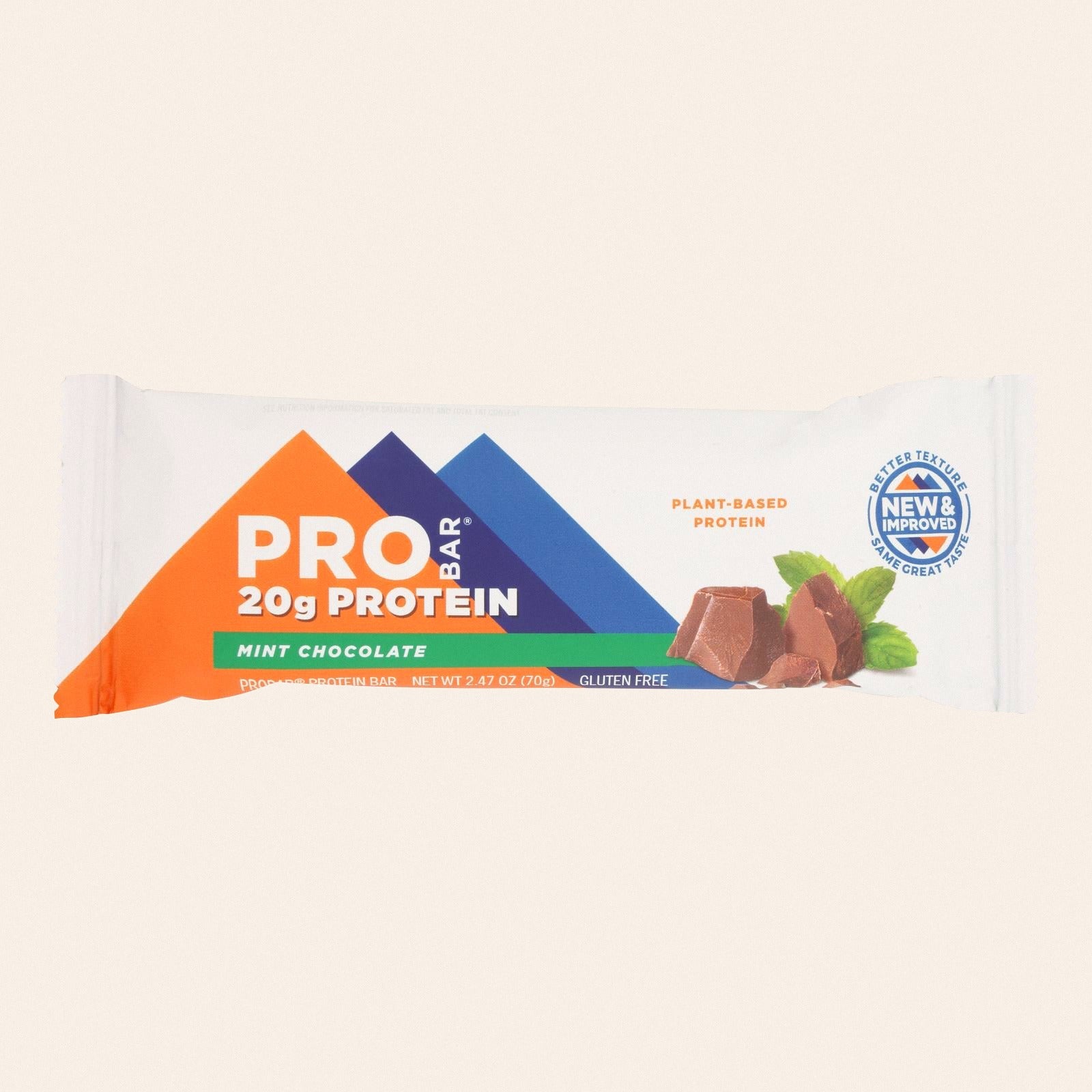 Probar Organic Mint Chocolate Core Bar - Case of 12 - 2.46 oz - Front