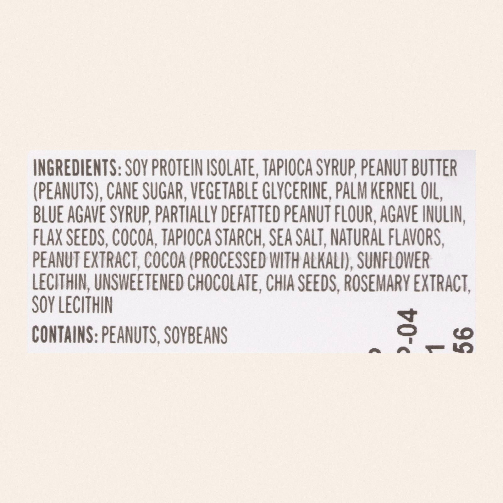 Probar Peanut Butter Chocolate Core Bar - Case of 12 - 2.46 oz - Back