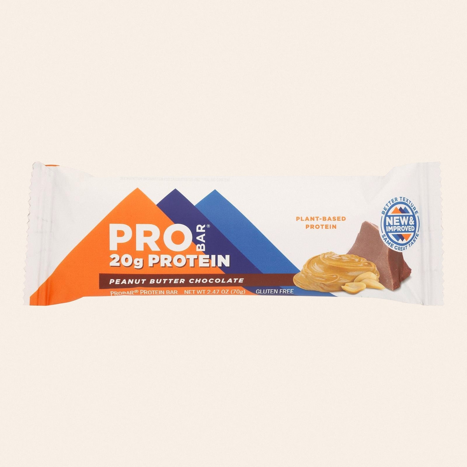 Probar Peanut Butter Chocolate Core Bar - Case of 12 - 2.46 oz - Front
