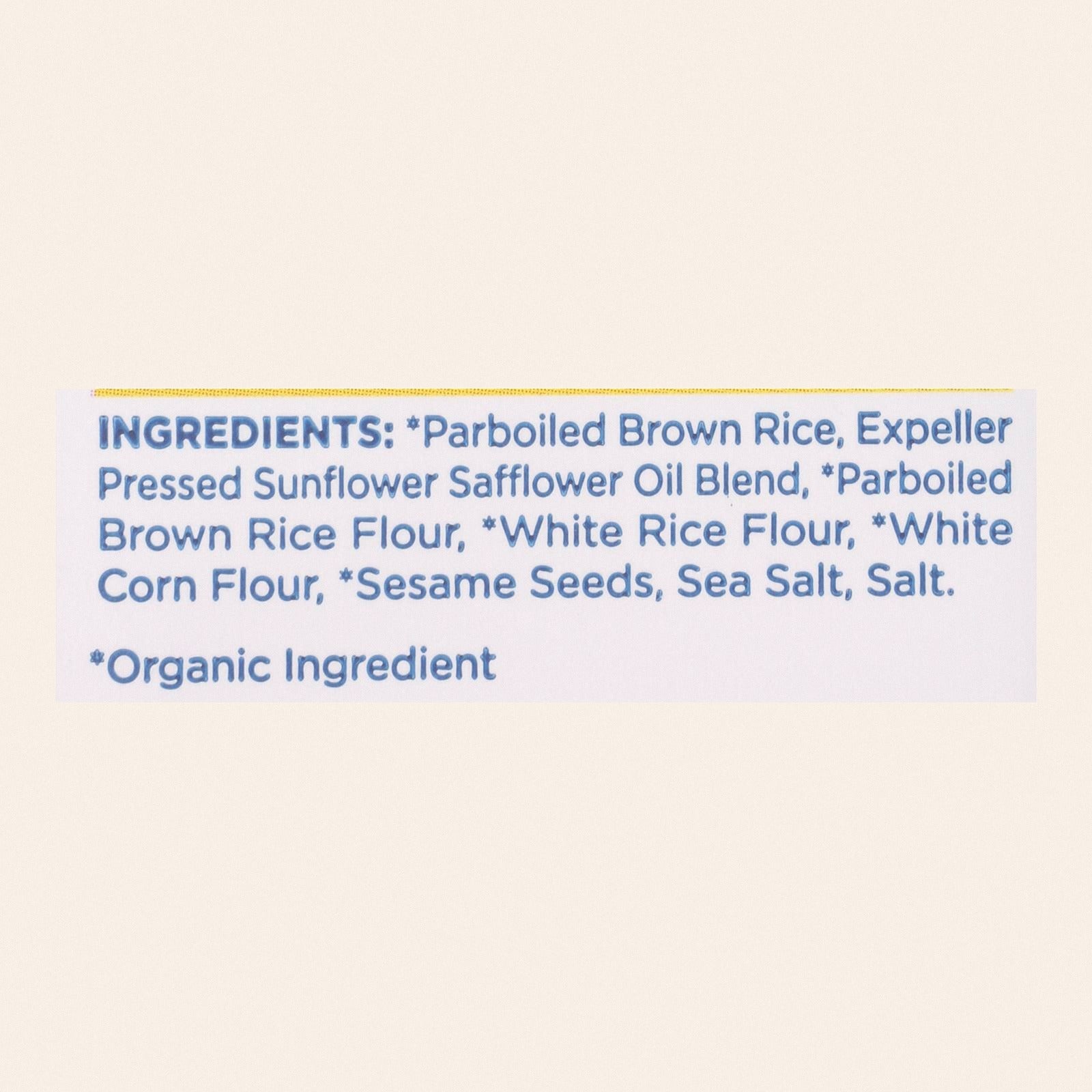 Lundberg Family Farms Rice Chips - Sea Salt - Case of 24 - 1.5 oz. - Back