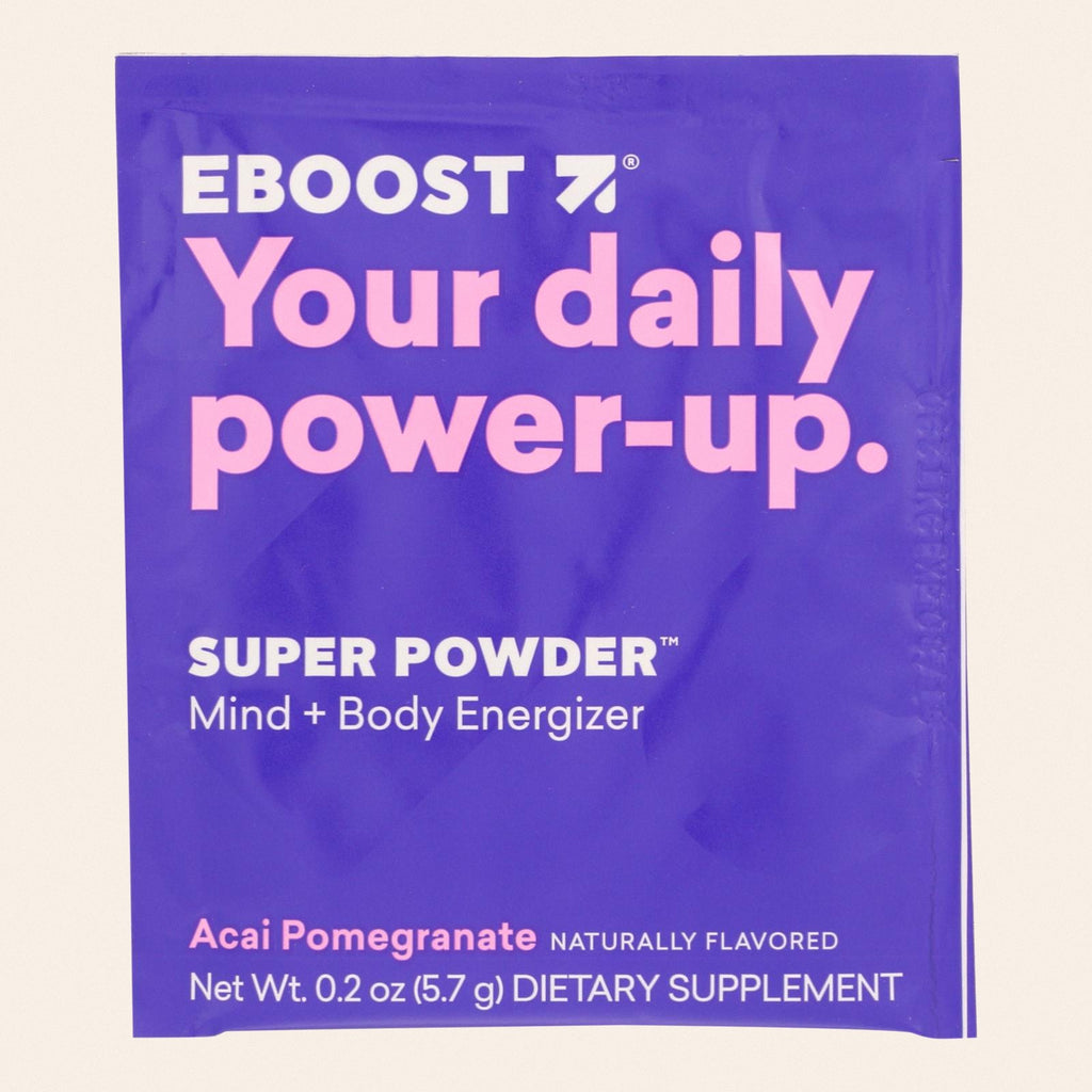 Eboost - Super Powder Acai Pmgrnte - Case of 20-.25 OZ - Front