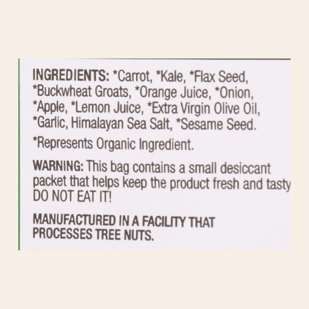 Brad's Plant Based - Raw Chips - Kale - Case of 12 - 3 oz. - Back