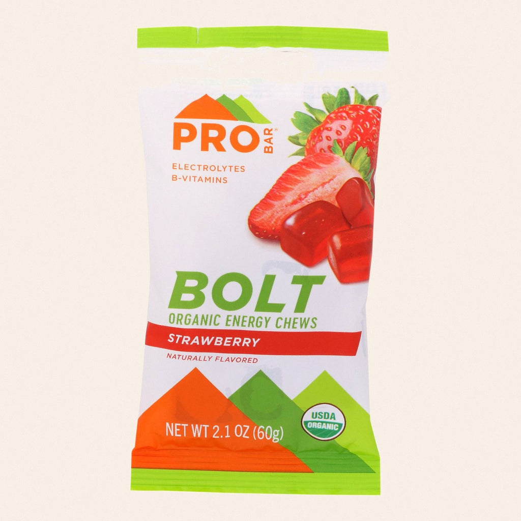 Probar Bolt Energy Chews - Organic Strawberry - 2.1 oz - Case of 12 - Front