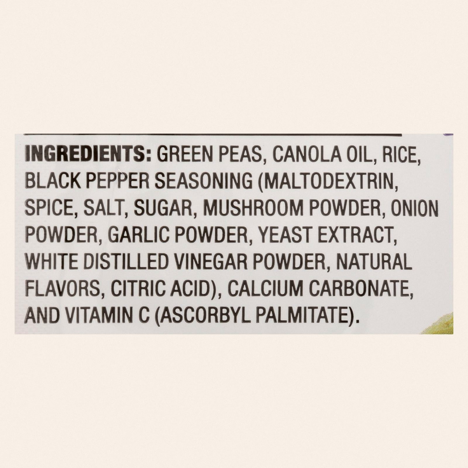 Calbee Snapea Crisp - Snapea Crisps - Black Pepper - Case of 12 - 3.3 oz - Back