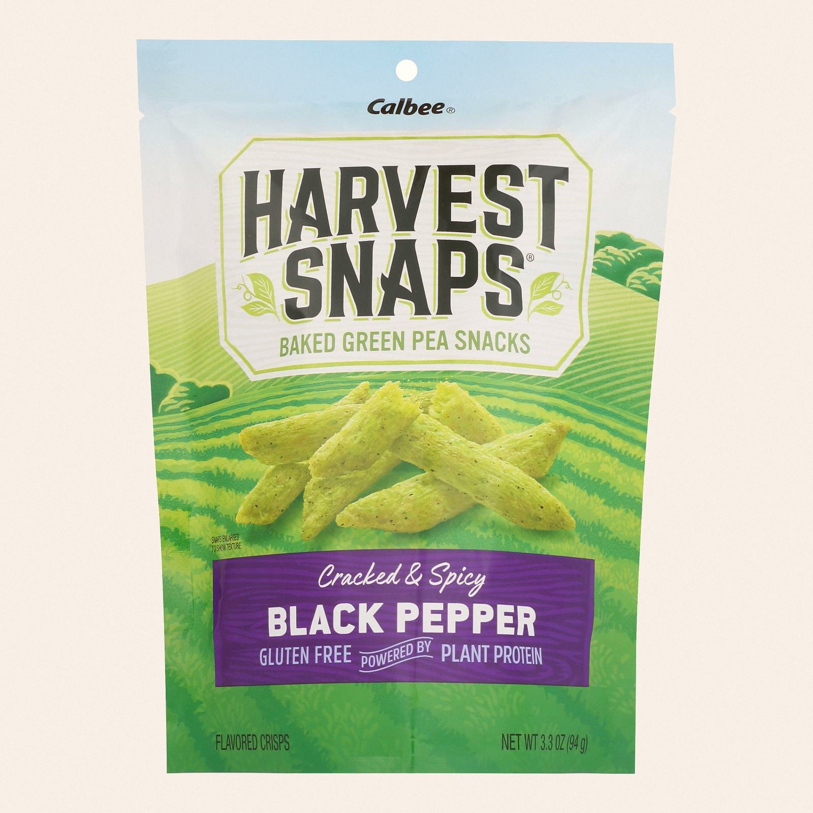 Calbee Snapea Crisp - Snapea Crisps - Black Pepper - Case of 12 - 3.3 oz - Front