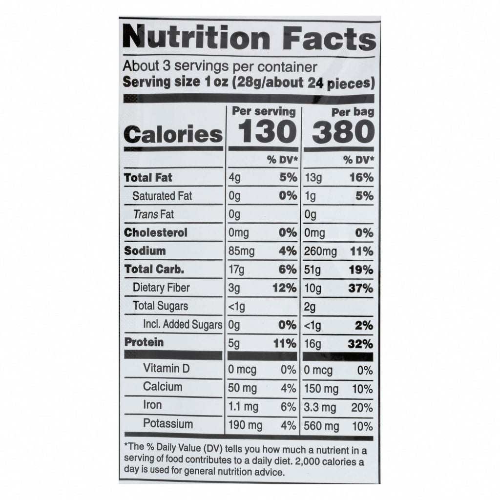 Calbee Snapea Crisp - Lentil Snaps - Tomato Basil - Case of 12 - 3 oz - Nutrition Facts