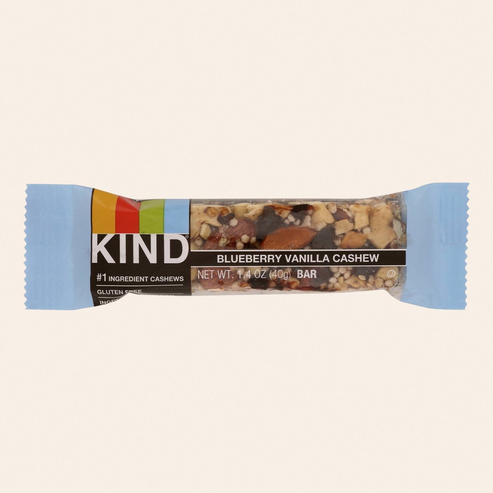 Kind Bar - Blueberry Vanilla and Cashew - 1.4 oz Bars - Case of 12 - Front
