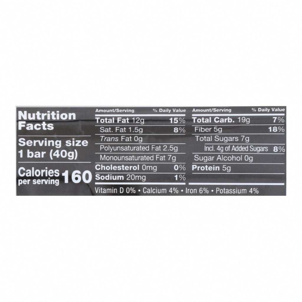 Kind Bar - Blueberry Vanilla and Cashew - 1.4 oz Bars - Case of 12 - Nutrition Facts