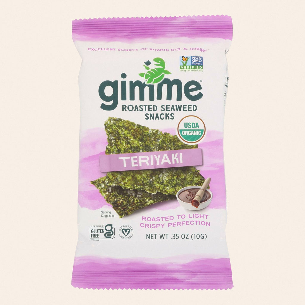 Gimme Organic Roasted Teriyaki - Case of 12 - 0.35 oz. - Front