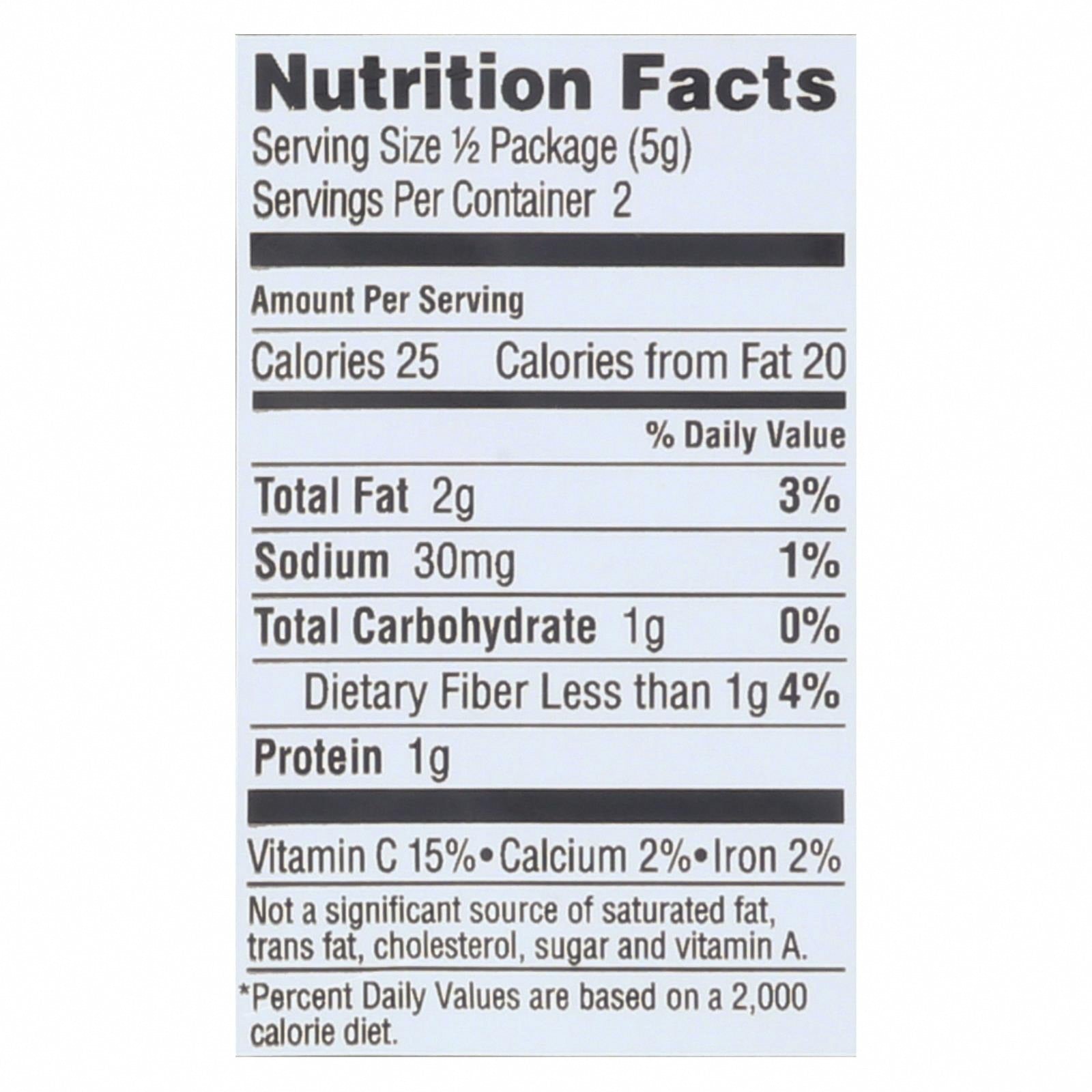 Gimme Organic Roasted Teriyaki - Case of 12 - 0.35 oz. - Nutrition Facts