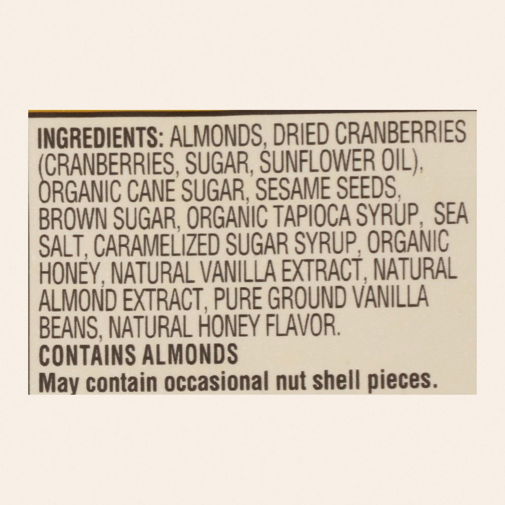Sahale Snacks Glazed Nuts - Almonds with Cranberries Honey and Sea Salt - 1.5 oz - Case of 9 - Back