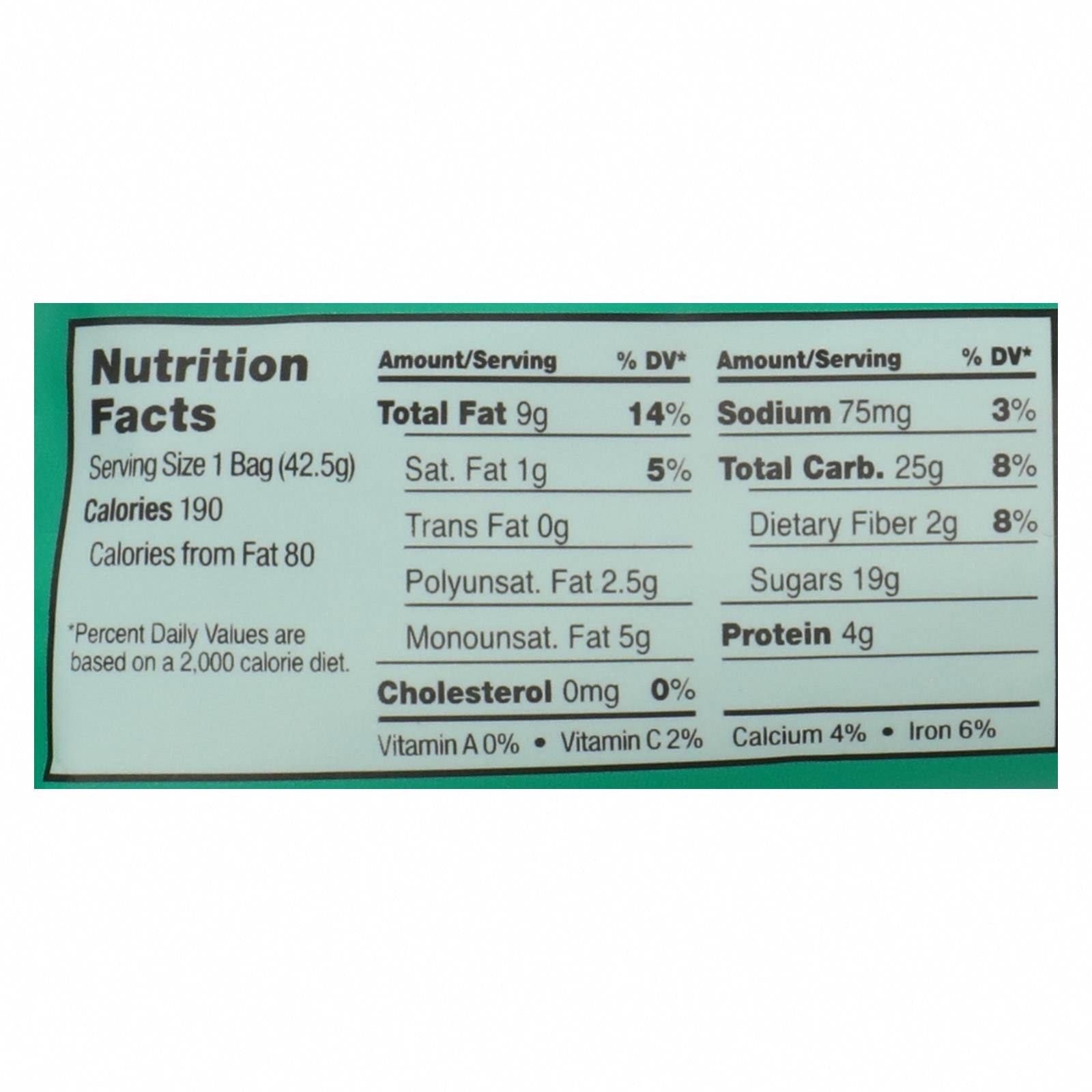 Sahale Snacks Trail Mix - Classic Fruit and Nut Blend - 1.5 oz - Case of 9 - Nutrition Facts