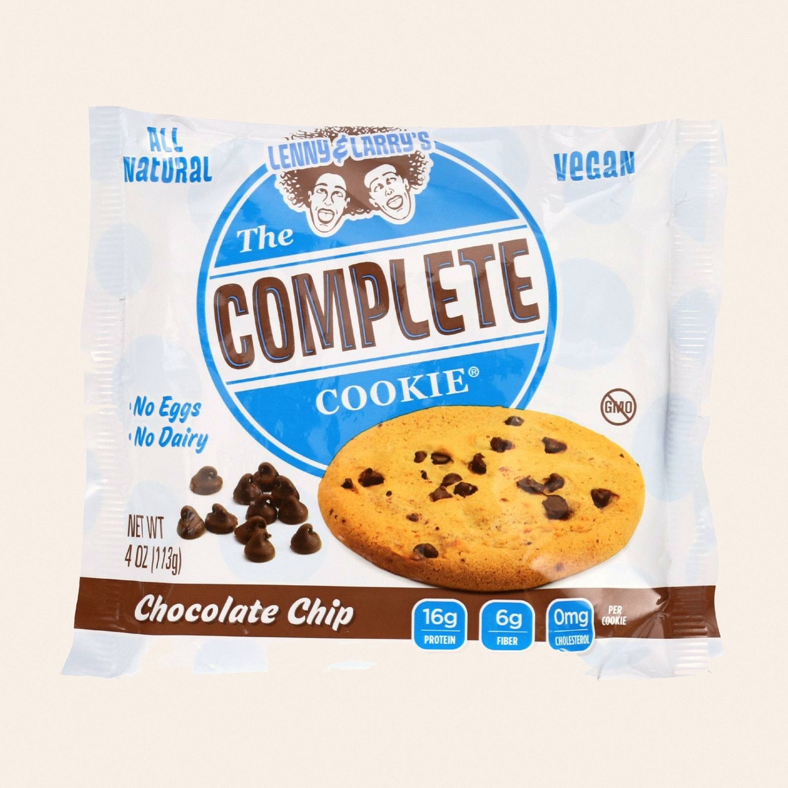 Lenny and Larry's The Complete Cookie - Chocolate Chip - 4 oz - Case of 12 - Front