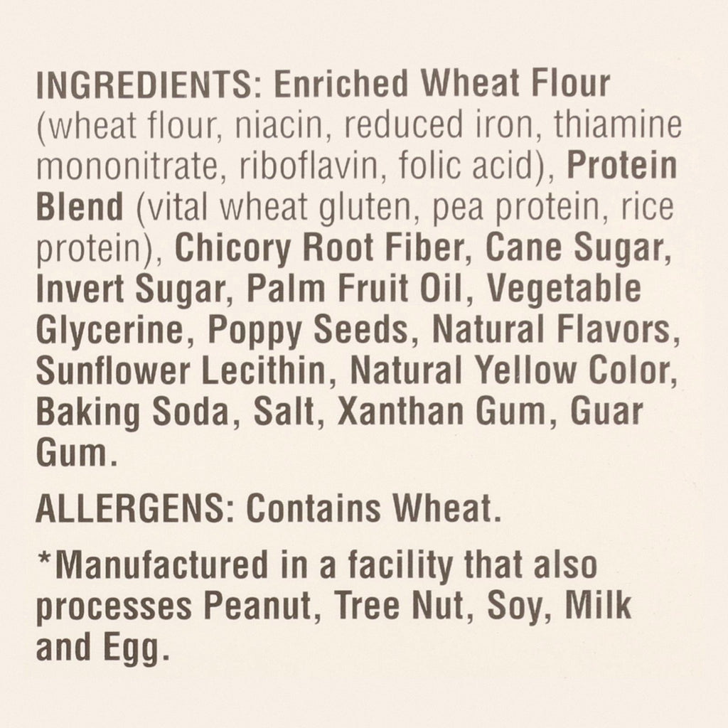 Lenny and Larry's The Complete Cookie - Lemon Poppyseed - 4 oz - Case of 12 - Back