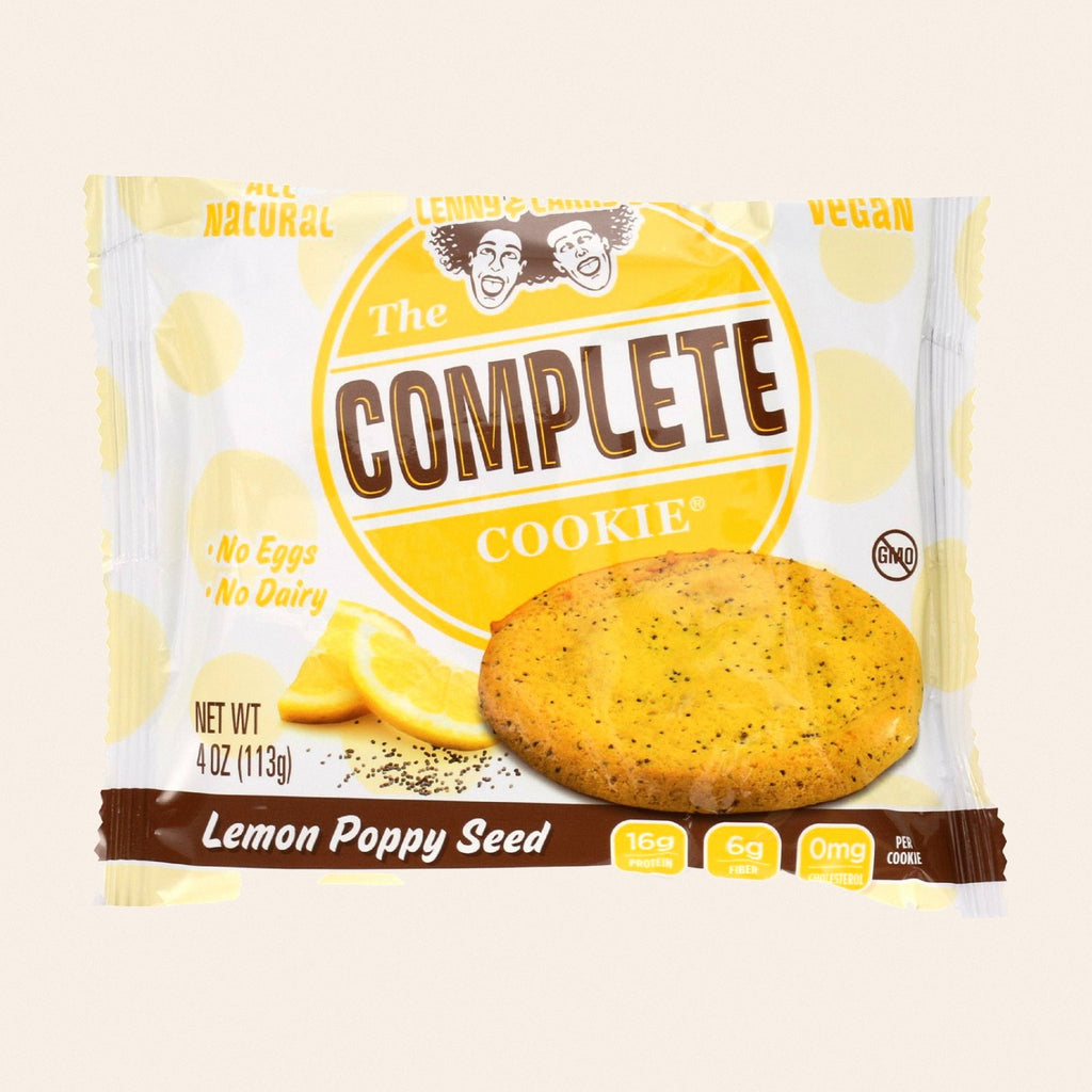 Lenny and Larry's The Complete Cookie - Lemon Poppyseed - 4 oz - Case of 12 - Front