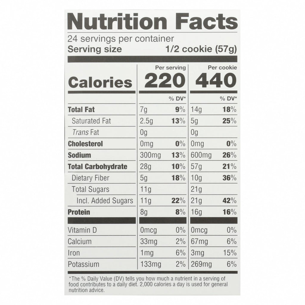 Lenny and Larry's The Complete Cookie - Lemon Poppyseed - 4 oz - Case of 12 - Nutrition Facts