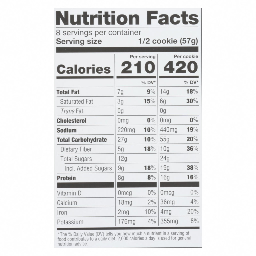 Lenny and Larry's The Complete Cookie - Double Chocolate - 4 oz - Case of 12 - Nutrition Facts