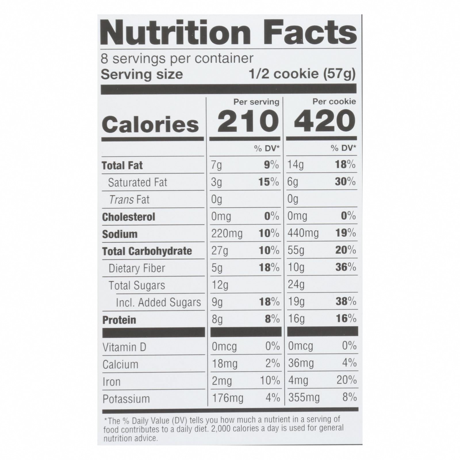 Lenny and Larry's The Complete Cookie - Double Chocolate - 4 oz - Case of 12 - Nutrition Facts