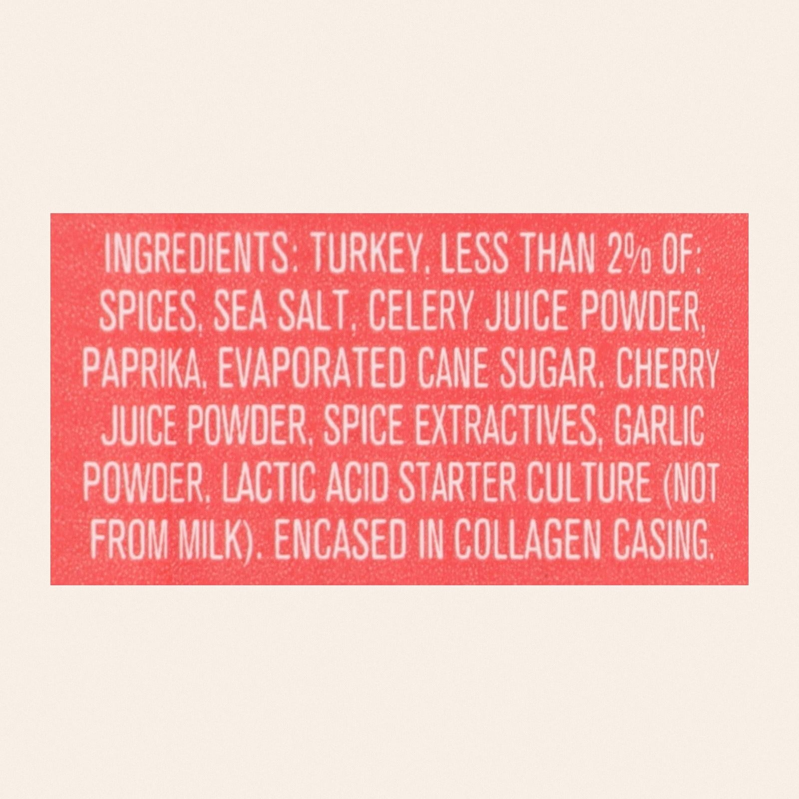 Vermont Smoke And Cure Real Sticks - Turkey Pepperoni - 1 oz - Case of 24 - Back