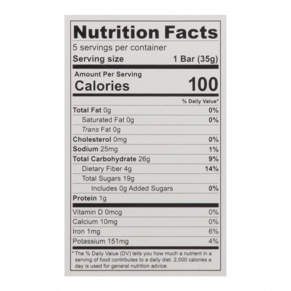 That's It Fruit Bar - Apple and Blueberry - Case of 12 - 1.2 oz - Nutrition Facts