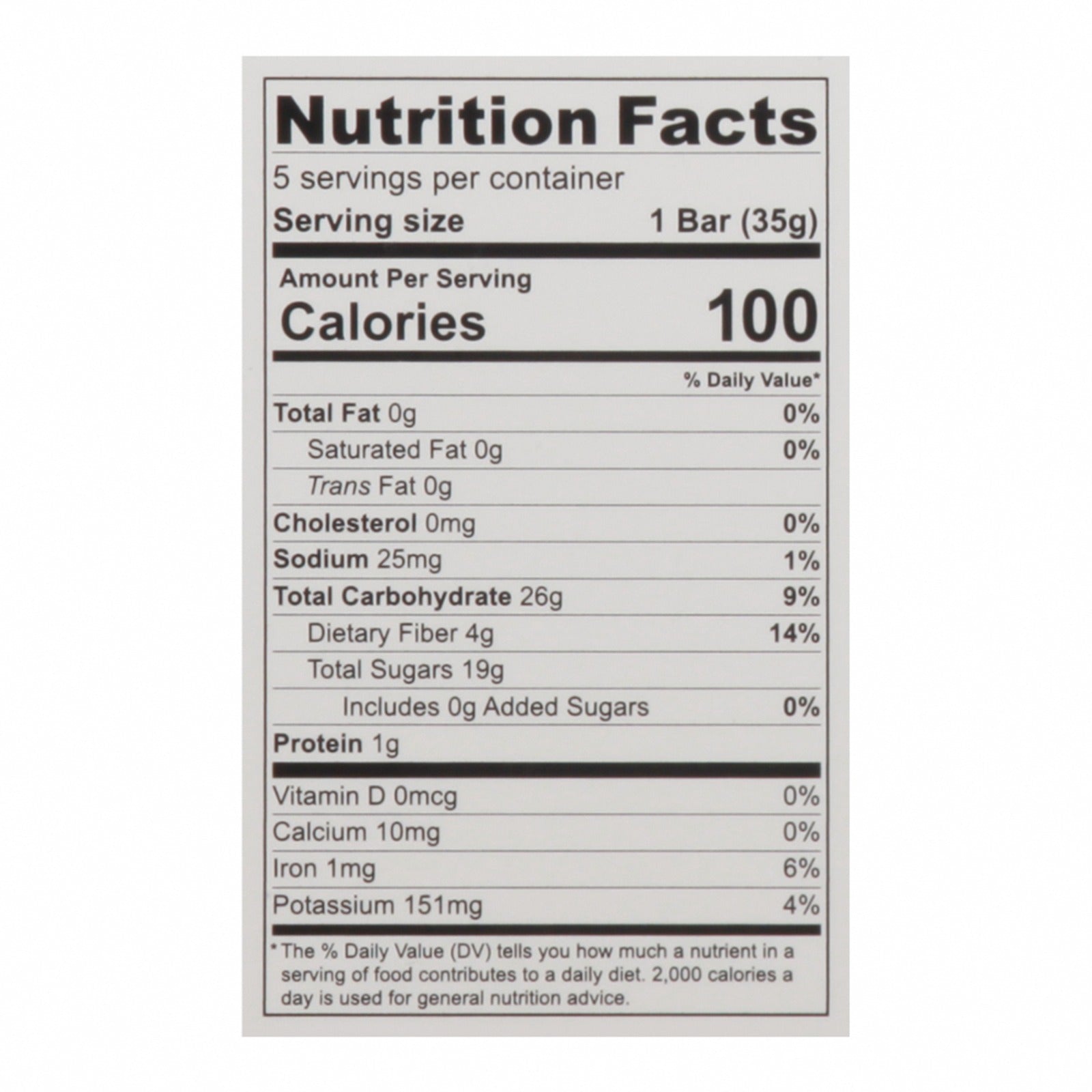 That's It Fruit Bar - Apple and Blueberry - Case of 12 - 1.2 oz - Nutrition Facts