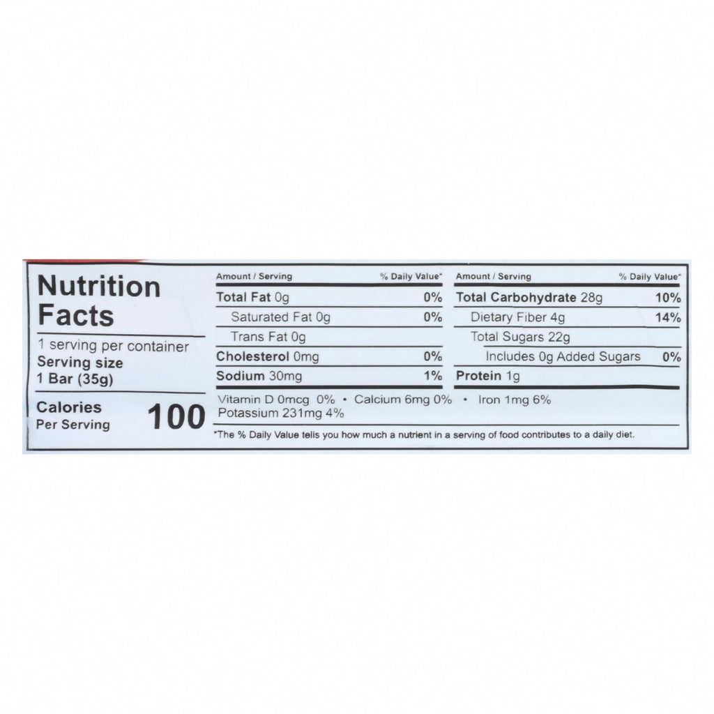 That's It Fruit Bar - Apple and Banana - Case of 12 - 1.2 oz - Nutrition Facts