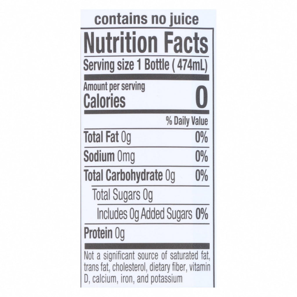 Hint Apple Water - Crisp Apple - Case of 12 - 16 Fl oz. - Nutrition Facts