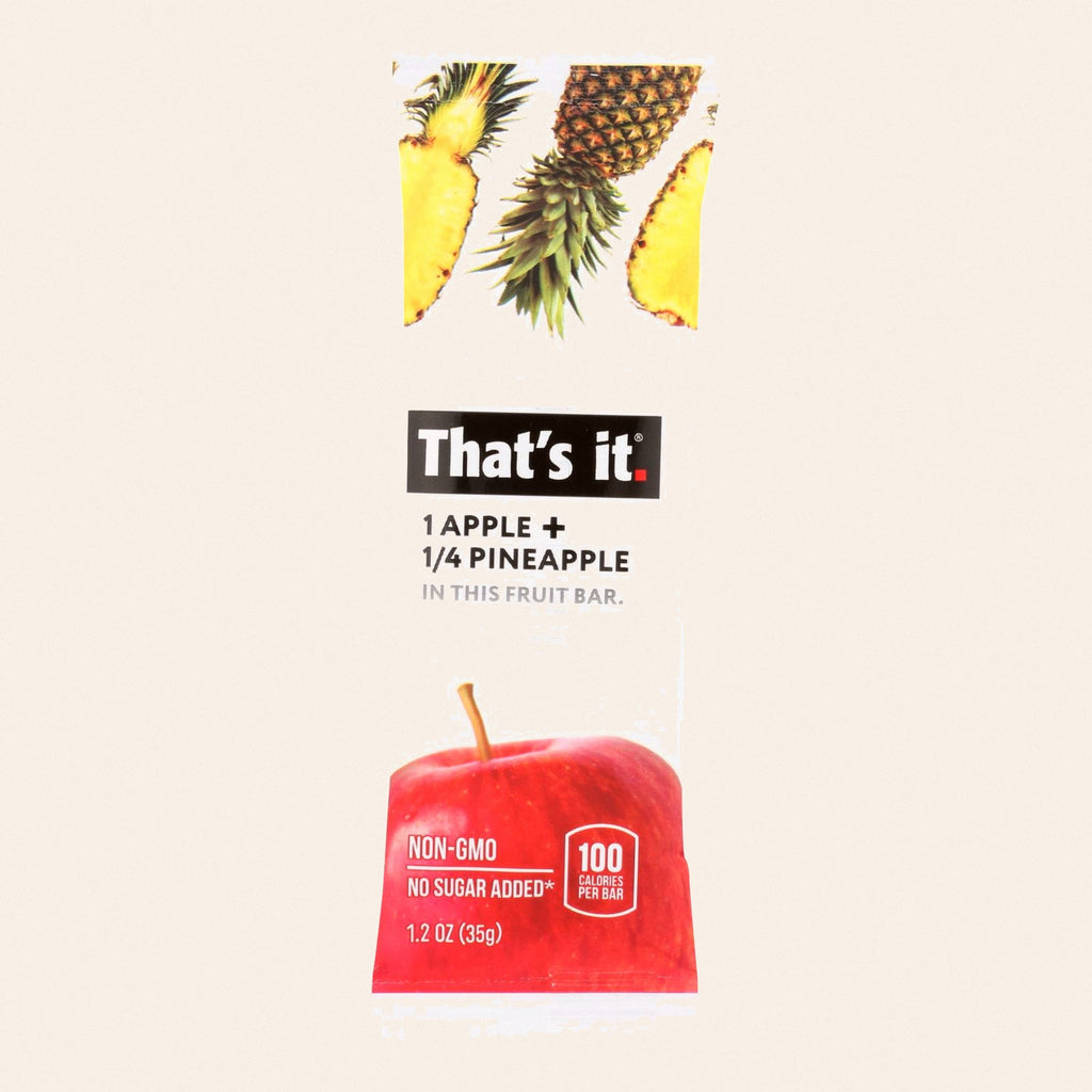 That's It Fruit Bar - Apple and Pineapple - Case of 12 - 1.2 oz - Front