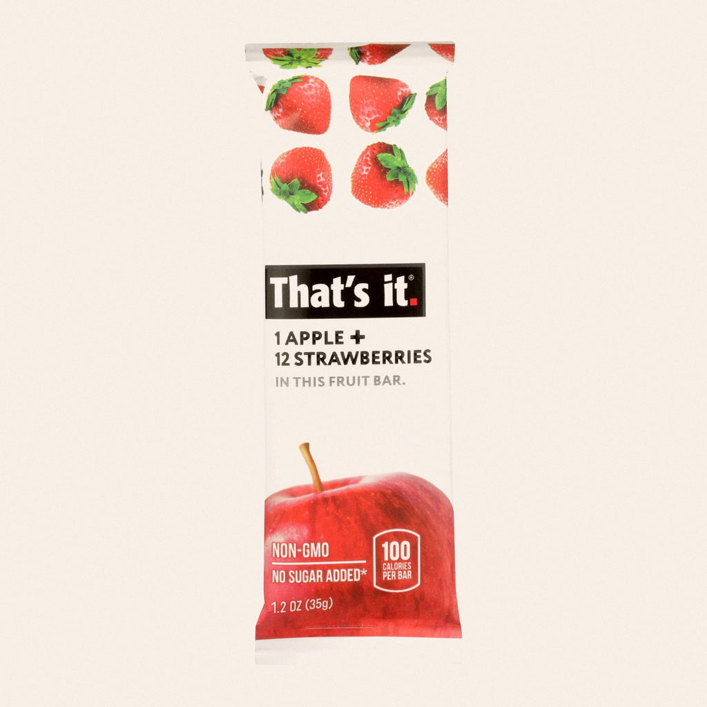 That's It Fruit Bar - Apple and Strawberry - Case of 12 - 1.2 oz - Front