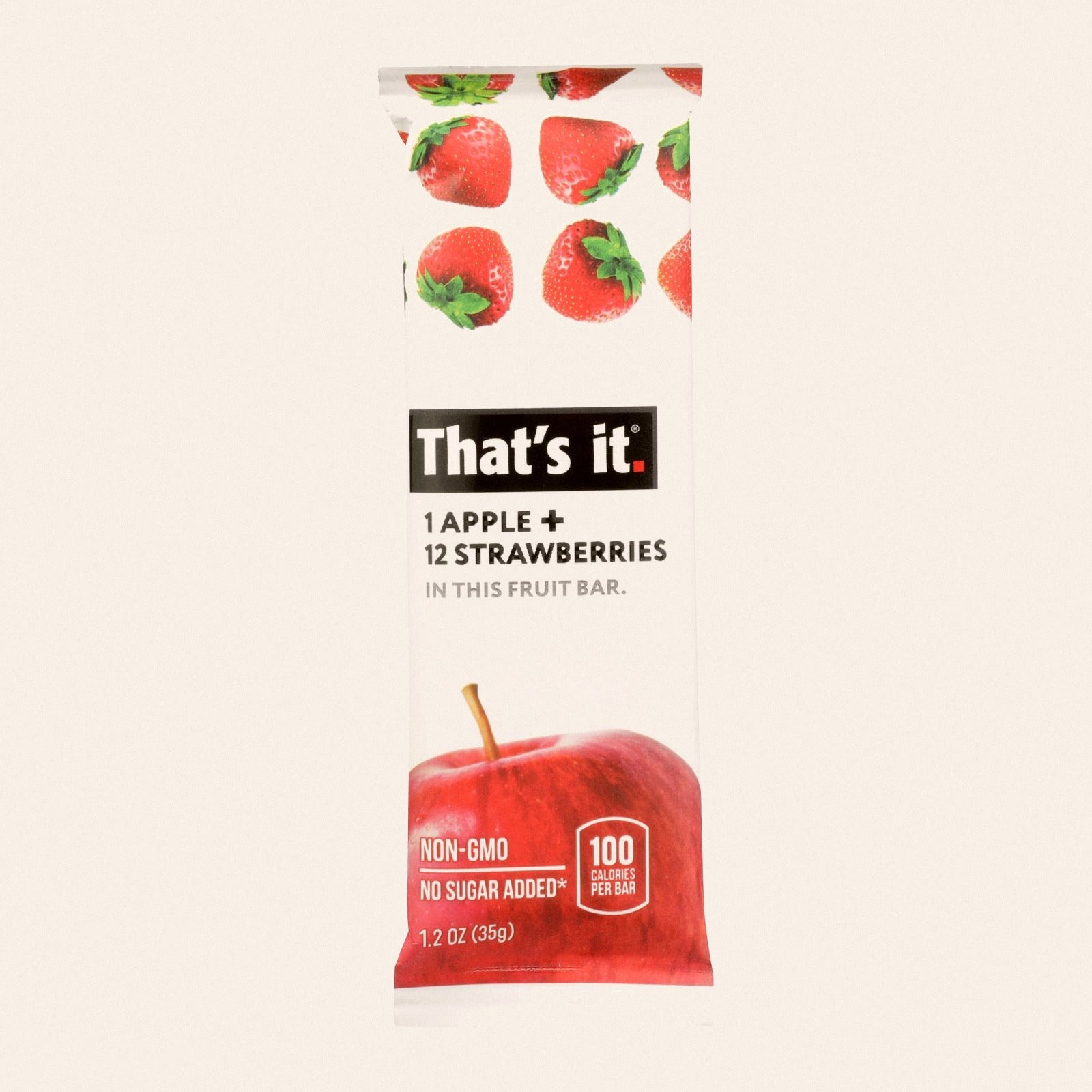 That's It Fruit Bar - Apple and Strawberry - Case of 12 - 1.2 oz - Front