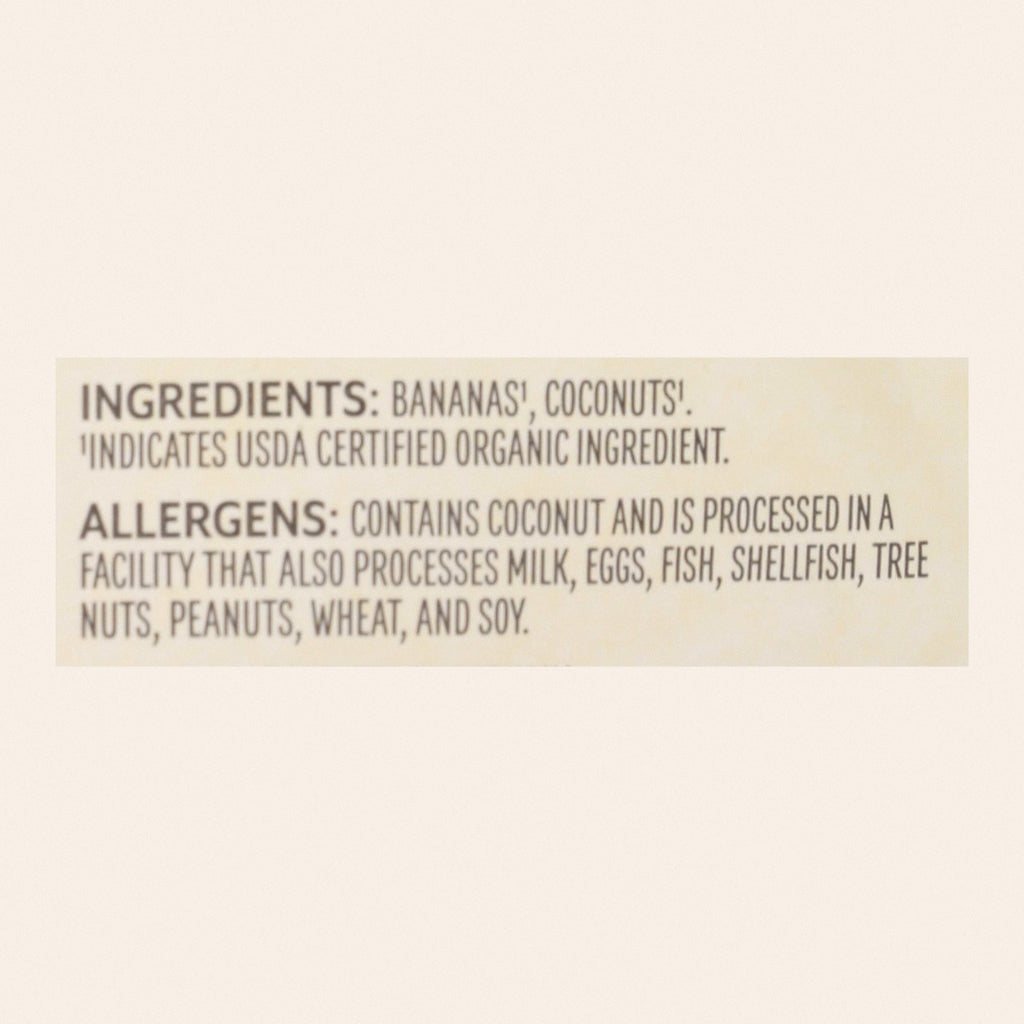 Barnana Chewy Banana Bites - Organic Coconut - Case of 12 - 3.5 oz. - Back
